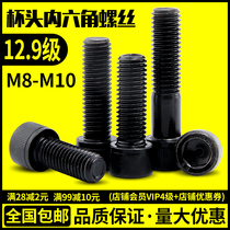 Hexagon socket screw 12 Grade 9 screw high strength cylindrical head bolt black cup head Lenger screw M8M10