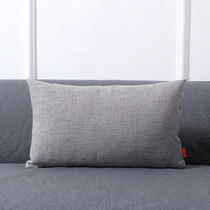 Pure Colour Waist Pillow Sofa With Pillow Thickened Linen Back Cushion Living-room Large Number 60 70 80 Rectangular Leaning Against Ram Headboard