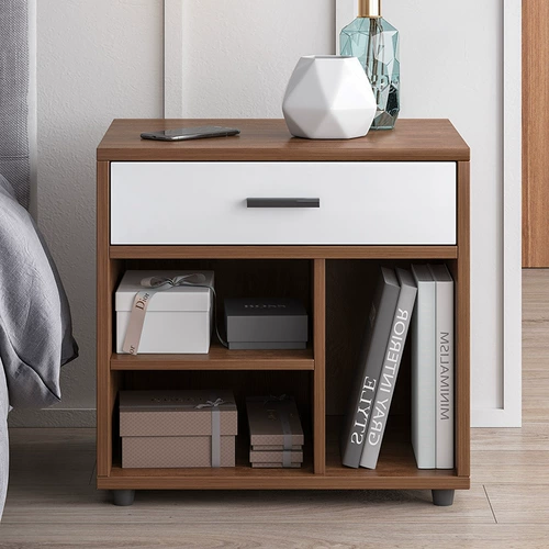 Простая табличка при постели, простой современный шкаф для хранения спальни многофункциональный легкий роскошный прикроватный полка, маленький шкафчик шкафа
