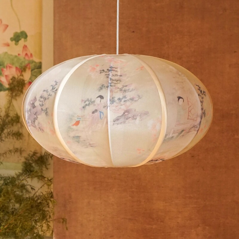 Modern Chinese Aesthetics, Simple Fabric Art, Ancient Lanterns, Minimalist Ceiling Lights for Study, Bedroom, Tea Room