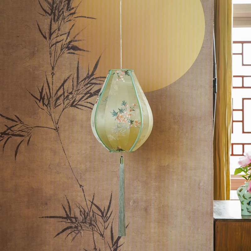 Object Space, Song Dynasty Aesthetics, Apricot Blossom Silhouette, Chinese-Style Tassel Flower Bud Lantern, Fabric Art, Study Room, Tea Room, Entrance Hall Chandelier