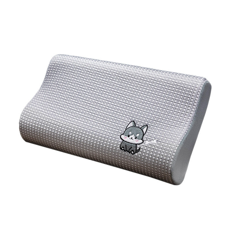 Waffle Ice Silk Cooling Single Slow Rebound Wave Memory Pillow for Deep Sleep, Dormitory, Home Use, Adult Students, Zero Pressure