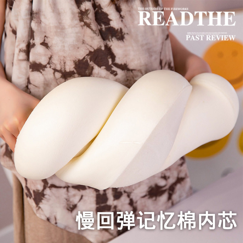 Cooling Ice Silk Cat Skin Belly Pillow, Memory Foam Pillow, Neck Protection Pillow, Soft Partitioned Side Sleeping Slow Rebound Sleep Aid Pillow