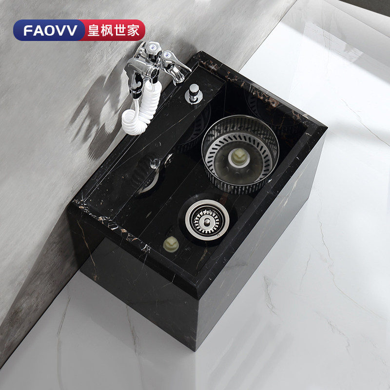 Stone Wash Mop Pool Balcony Stone Art Basin Mop Sink Floor Style Home Sink Mound Pool Free Of Punch