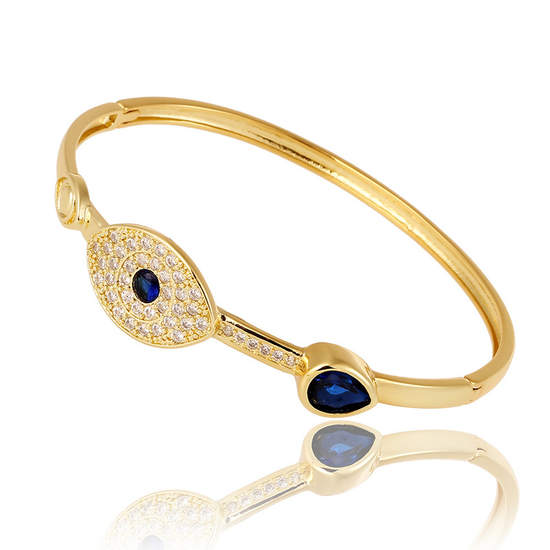 European and American New Fashion Women's Jewelry Evil Eye Bracelet Hip-Hop Exaggerated Bracelet Party Valentine's Day Gift