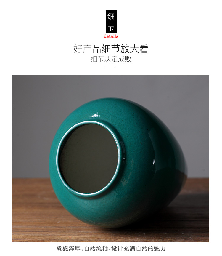 Light ceramic vase key-2 luxury furnishing articles flower arranging Nordic creative contracted sitting room porch decoration American TV cabinet table