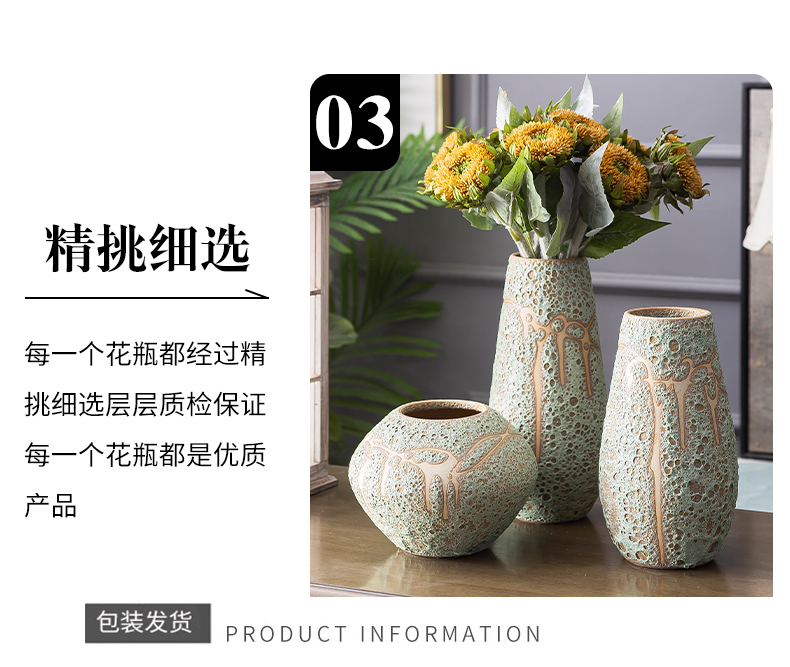 Modern light key-2 luxury ceramic vase furnishing articles simulation flower flowers, dried flowers sitting room TV cabinet table household soft adornment