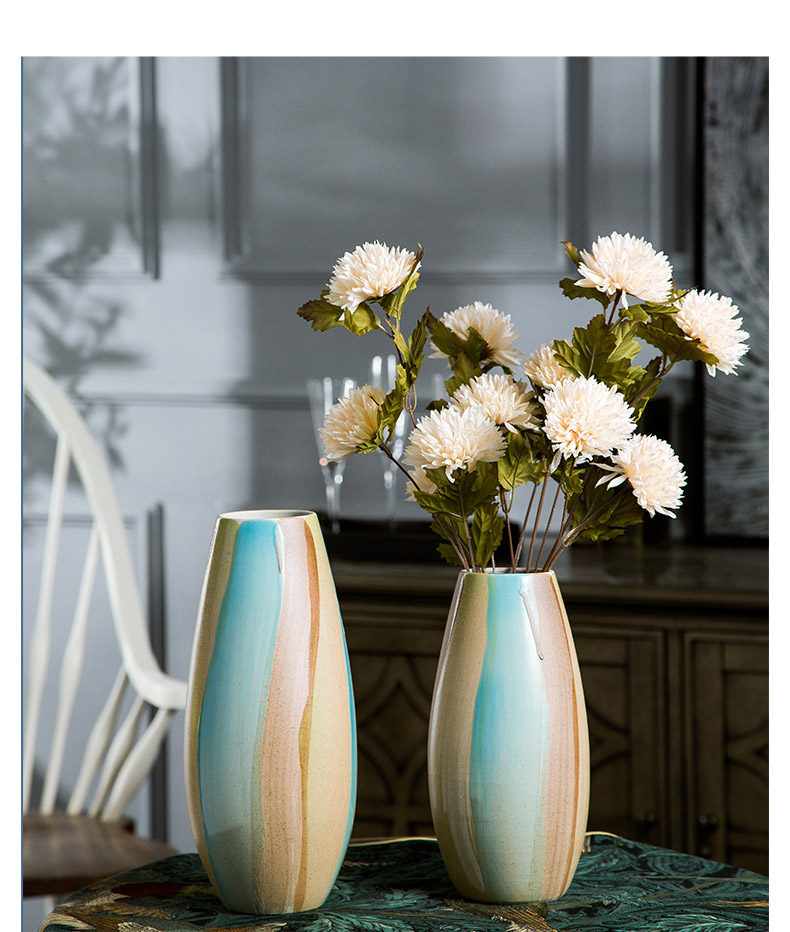 European American household adornment jingdezhen ceramic vase furnishing articles home sitting room dried flowers flower arrangement table decoration