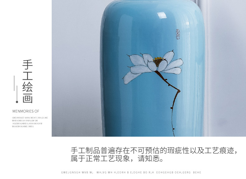 Modern new Chinese style ceramic vase of large sitting room household soft adornment art flower arranging TV ark, furnishing articles