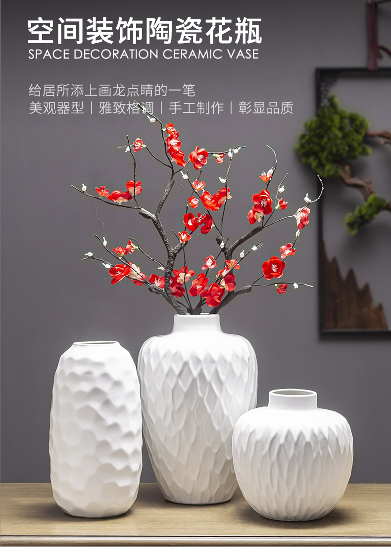 Jingdezhen I and contracted table light and decoration flower arranging ceramic flower implement vase in the sitting room porch dried flower adornment furnishing articles