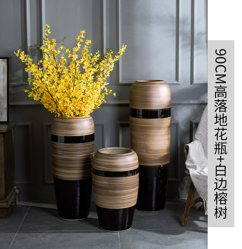 Large ceramic floor vase furnishing articles simulation flower flower arranging I and contracted sitting room hotel adornment example room