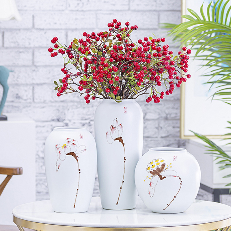 Jingdezhen dry flower vases, ceramic furnishing articles flower arranging Chinese I and contracted creative home sitting room adornment porcelain
