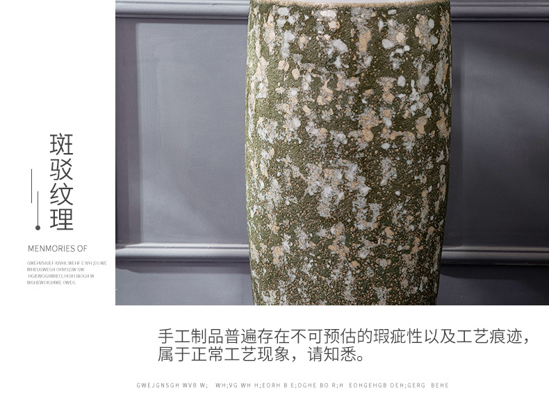 Chinese style restoring ancient ways of large vases, ceramic furnishing articles pottery sitting room hotel decoration flower arranging dried flowers thick ceramic bottle