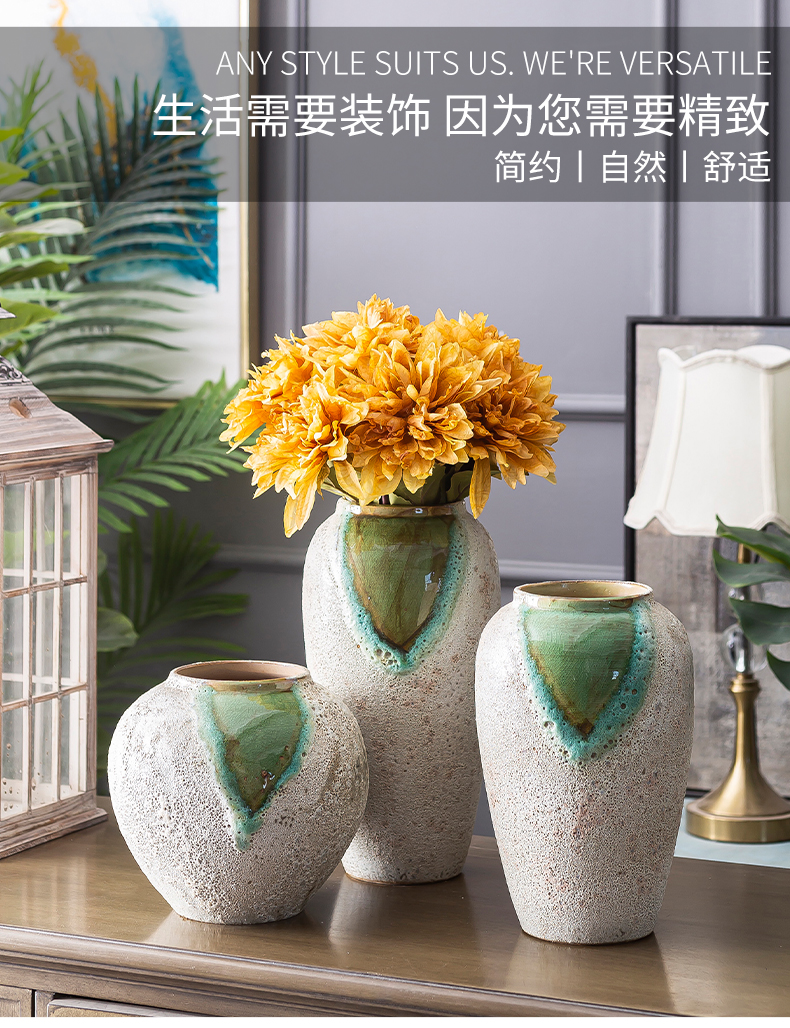 Dried flowers floret bottle place flower arranging jingdezhen ceramic industry wind restoring ancient ways POTS to big sitting room ground flower implement European style