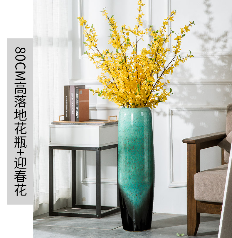 Jingdezhen dried flower vase landing large ceramic sitting room porch European I and contracted style flower arranging furnishing articles