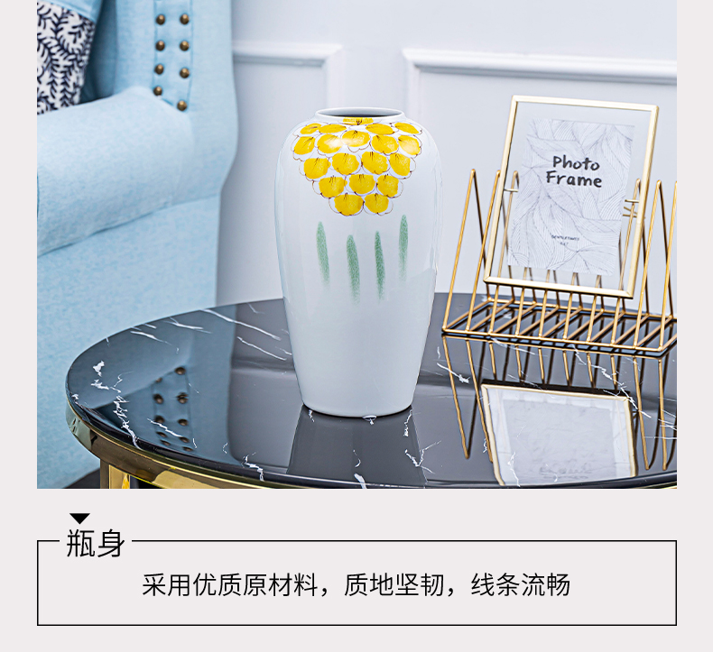 I and contracted new Chinese vase dry flower arranging flowers, ceramic flower implement the sitting room TV ark, porch light decoration key-2 luxury furnishing articles