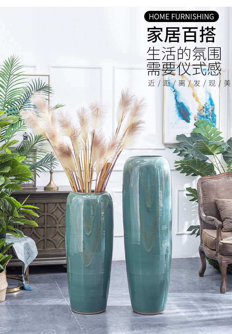 Jingdezhen porcelain ceramic vase contracted and I European hotel hall, large flower arranging landing furnishing articles for the opening taking