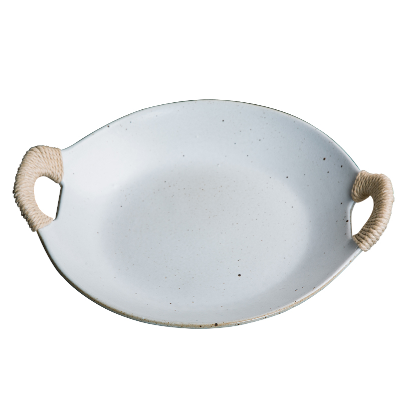 Japanese household 0 ceramic tableware Nordic contracted the round white creative shallow dish fish dish dish dish plate