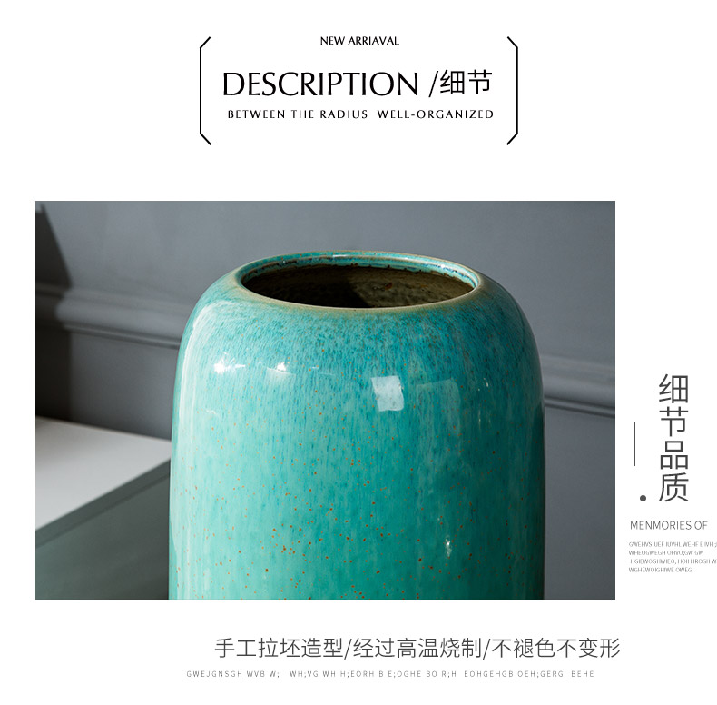 Jingdezhen dried flower vase landing large ceramic sitting room porch European I and contracted style flower arranging furnishing articles