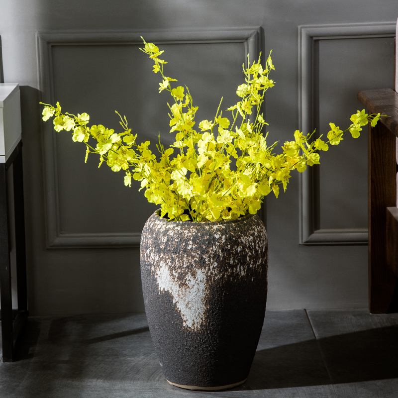 Home sitting room of large vases, ceramic furnishing articles large flower arrangement to restore ancient ways do old TV ark, porch porcelain decoration