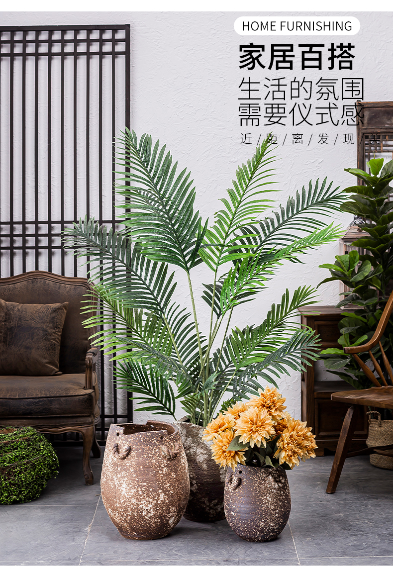 Ceramic flower pot plant trees large new Chinese style restoring ancient ways is a sitting room be born Ceramic decorative floral outraged combination suit a large vase