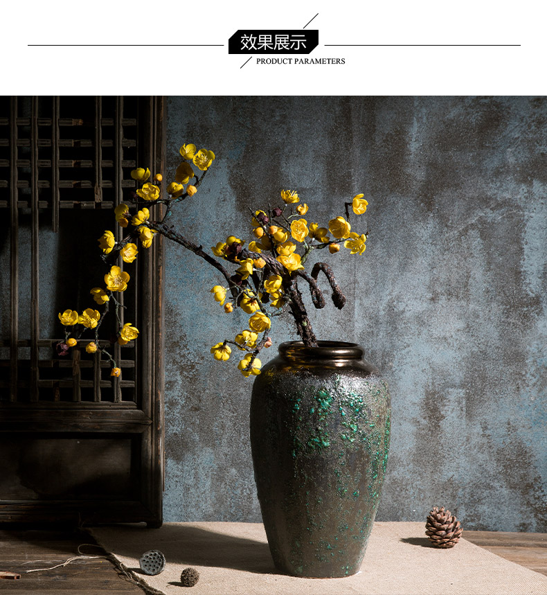 Simulation flower wintersweet name plum flowers, Chinese style household adornment silk flowers zen flower vases, pottery sitting room small place
