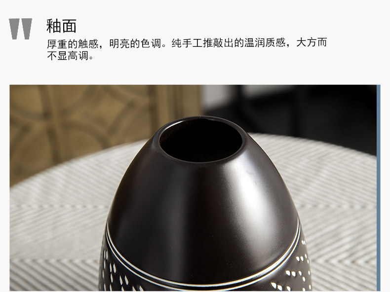 Jingdezhen ceramic creative floret bottle Nordic dried flower adornment place to live in the sitting room TV ark, decoration arranging flowers