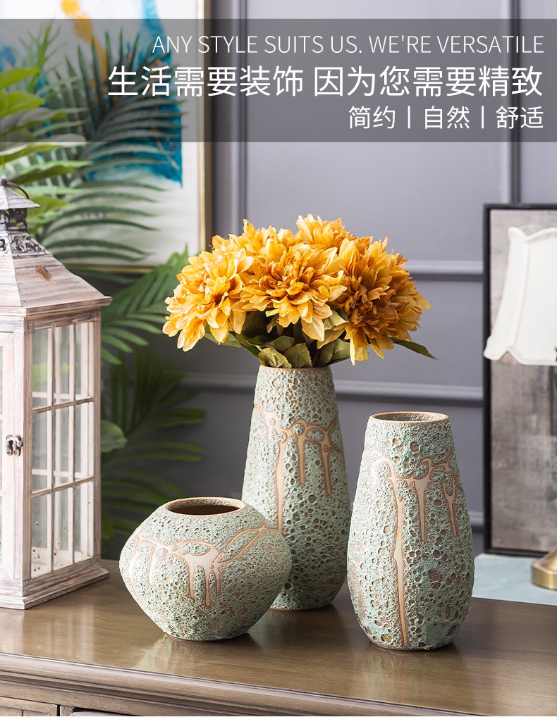 Modern light key-2 luxury ceramic vase furnishing articles simulation flower flowers, dried flowers sitting room TV cabinet table household soft adornment