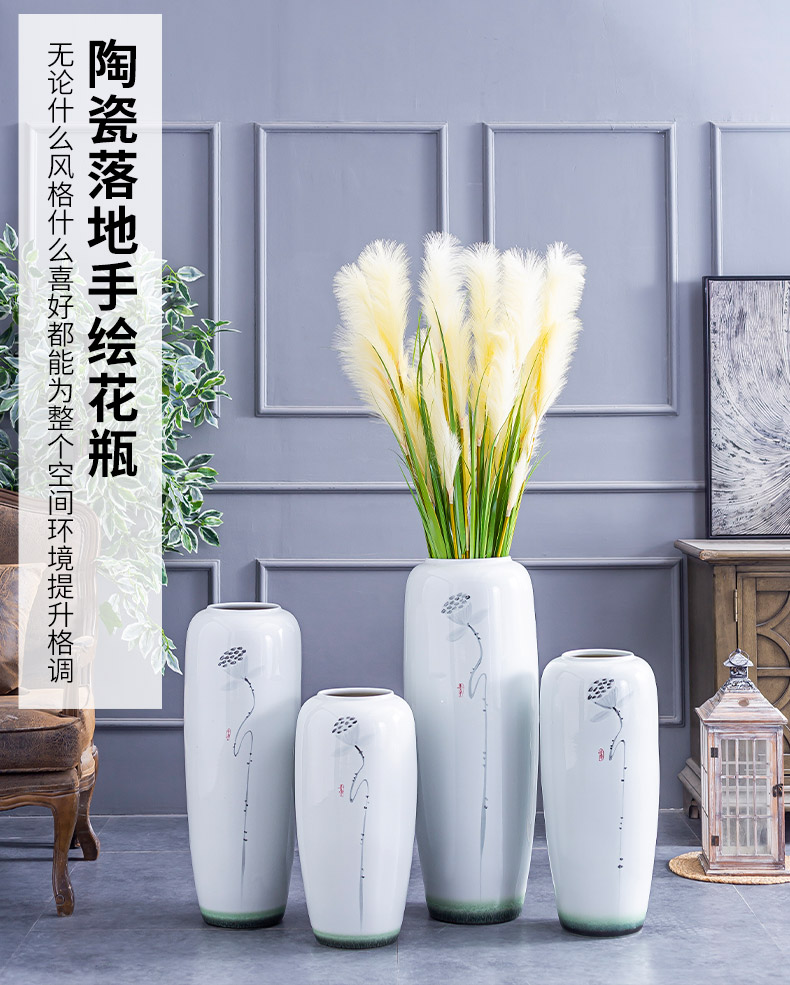 Modern new Chinese style ceramic vase of large sitting room household soft adornment TV ark, flower arranging hotel villa furnishing articles