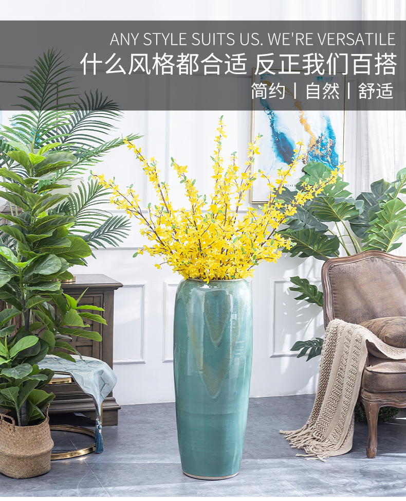 Jingdezhen porcelain ceramic vase contracted and I European hotel hall, large flower arranging landing furnishing articles for the opening taking