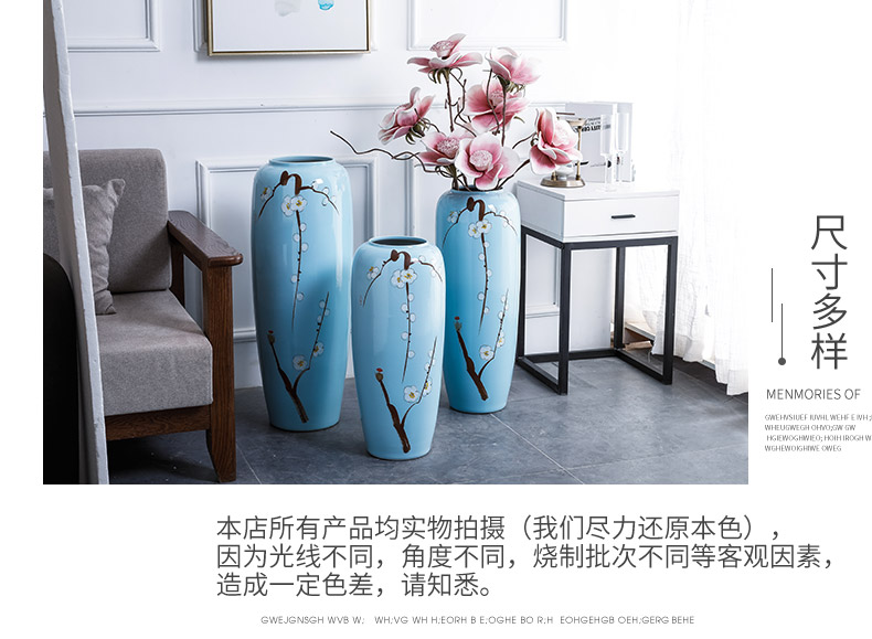 New Chinese style of jingdezhen ceramics hand - made landing simulation flower vases, flower arranging, the sitting room porch home decoration furnishing articles