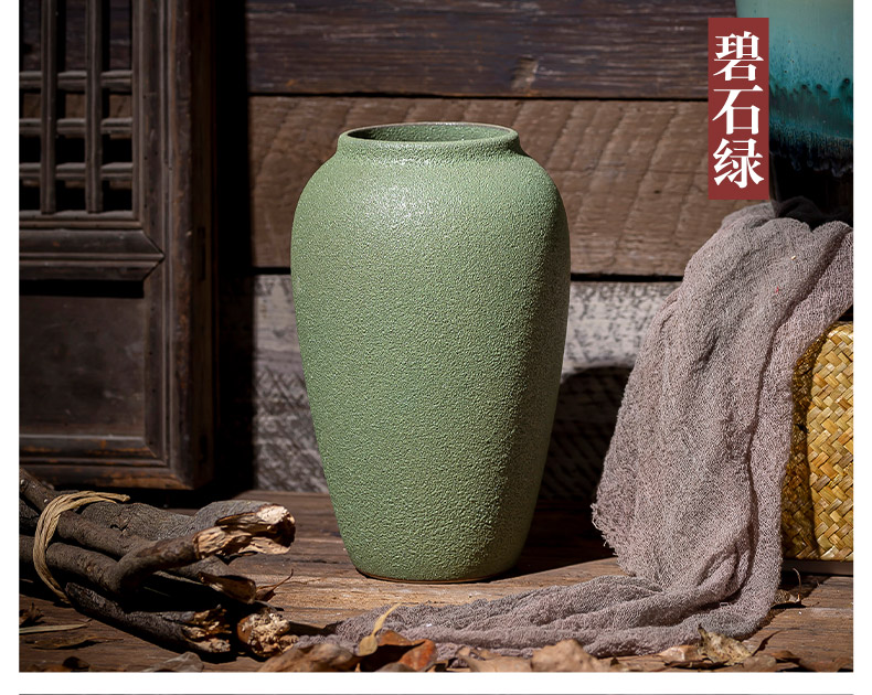 Restoring ancient ways of jingdezhen ceramic vase coarse pottery dry flower arranging flowers do old earthenware jar flower pot sitting room place soft decoration