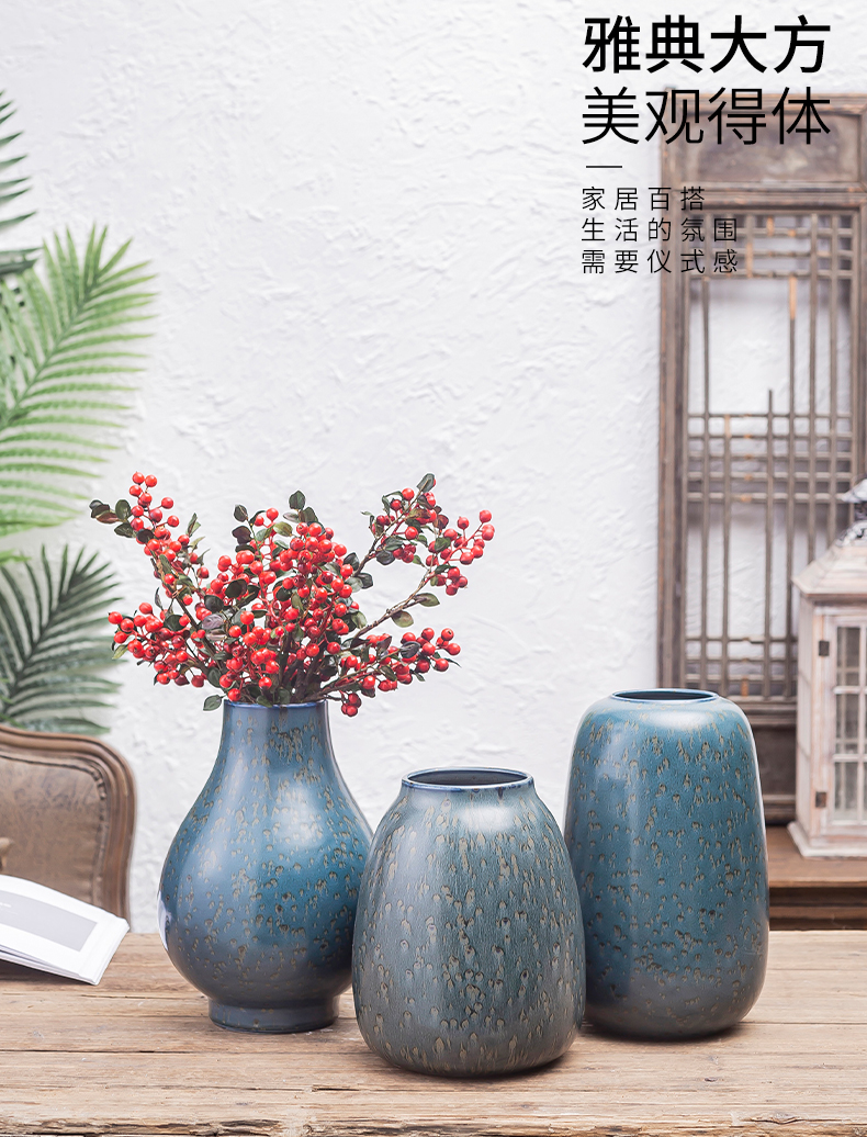 Vase is placed in the sitting room is light and decoration ceramics dried flowers, flower arranging Chinese American Nordic creative contracted table web celebrity
