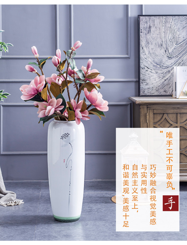 Modern new Chinese style ceramic vase of large sitting room household soft adornment TV ark, flower arranging hotel villa furnishing articles