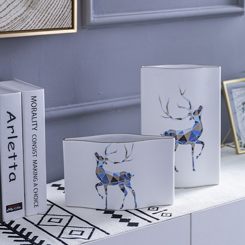 Creative ceramic desktop furnishing articles animals living room TV cabinet porch light key-2 luxury Nordic household soft adornment ornament
