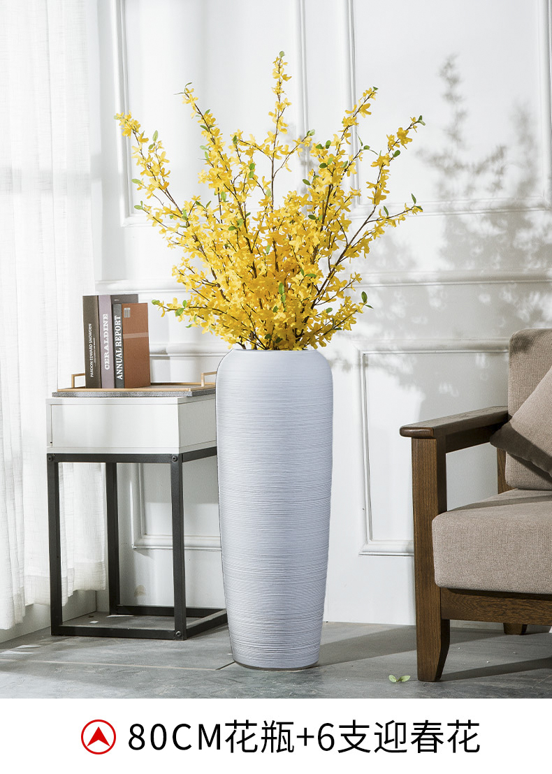 I and contracted white ceramic vase continental sitting room dried flowers, Nordic household adornment flower arranging hotel furnishing articles