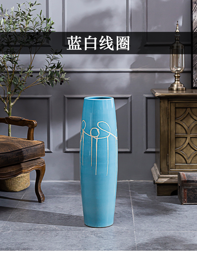 Clearance of jingdezhen ceramic vase landing large modern flower arranging flowers, home furnishing articles imitated old POTS