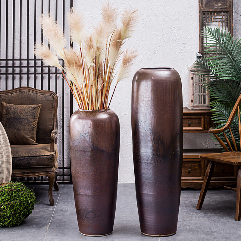 Large vases, jingdezhen ceramic furnishing articles sitting room the hotel Chinese flower arranging dried flowers, porcelain clay restoring ancient ways