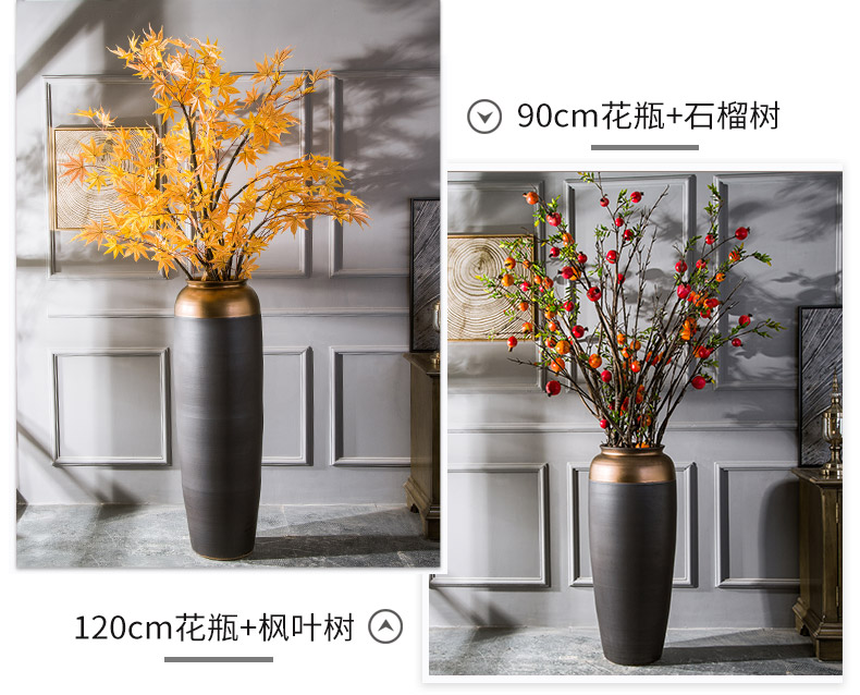 Ceramic floor sitting room hotel villa large vase flower receptacle furnishing articles hall device between example simulation flower arranging flowers