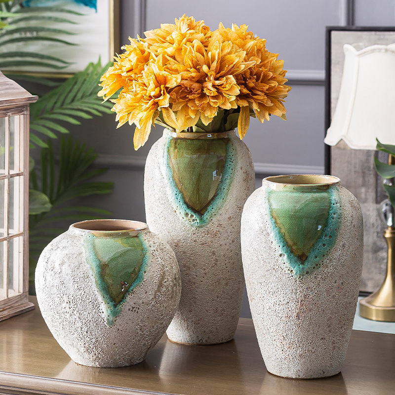 Dried flowers floret bottle place flower arranging jingdezhen ceramic industry wind restoring ancient ways POTS to big sitting room ground flower implement European style