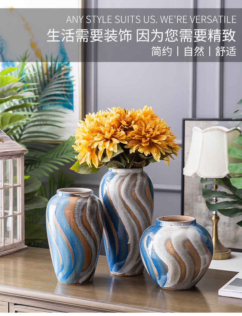 Jingdezhen ceramic vase restoring ancient ways furnishing articles in dried flowers sitting room porch is I and contracted POTS TV ark, hydroponic device