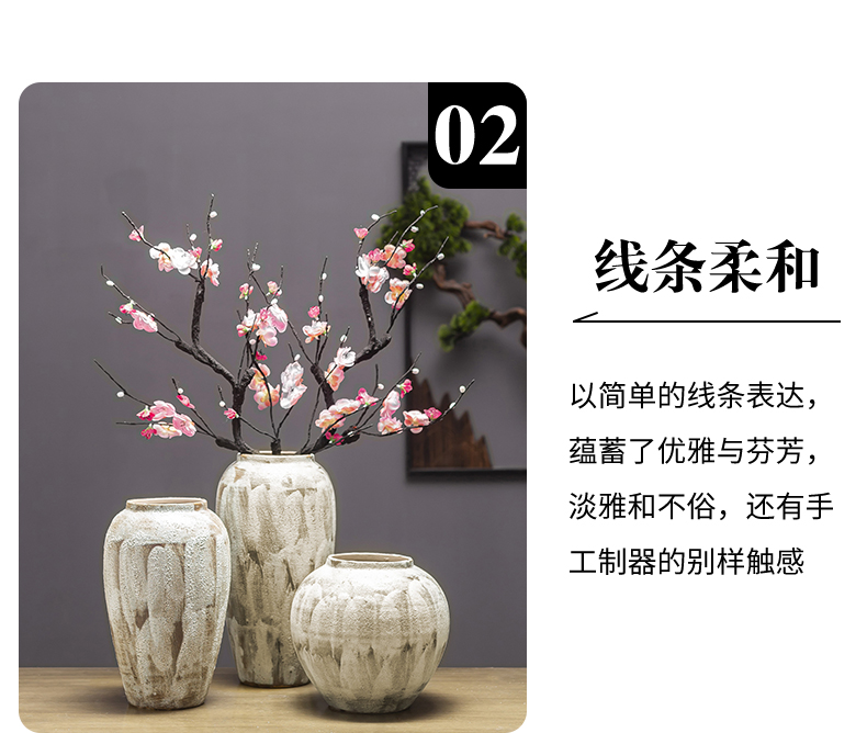 New Chinese style ceramic hydroponic ornament sitting room porch TV ark, zen flower POTS dry flower flower arranging flowers bottle furnishing articles