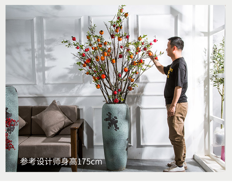 Living room furnishing articles flower arranging ceramic POTS restoring ancient ways of large vase American hotel dried flowers thick ceramic ornament