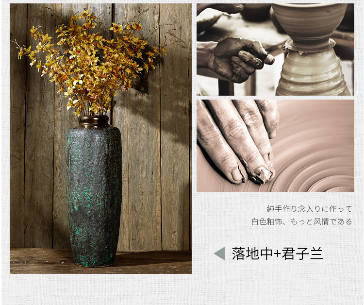 Jingdezhen ceramic coarse TaoGan flower arranging do old soil clay flowerpots restoring ancient ways of large vase furnishing articles sitting room adornment