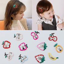  Korean cute fruit hairpin girl children bb clip ins net red side clip headdress top clip 2020 summer