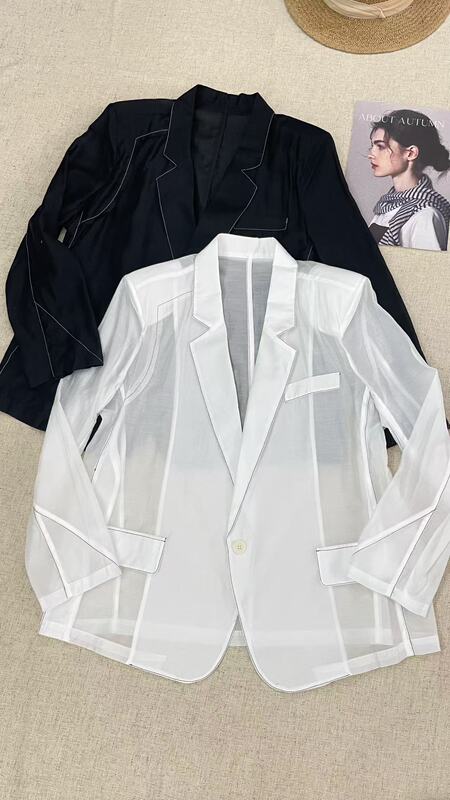 3011 Summer New Style Suit Collar Sun Protection Jacket, Suit Coat, m Chest Size 118, Length 70 3011 Summer New Style Suit Collar Sun Protection Jacket, Suit Coat, m Chest Size 118, Length 70