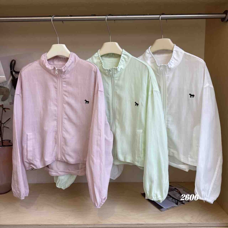 2602 Spring/Summer New Stand Collar Zipper Tencel Ramie Jacket Top, m Bust 132, Length 56