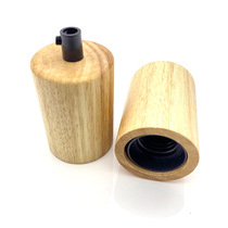 E27 screw solid wood lamp holder coffee shop wood art chandelier bedroom restaurant creative wood lamp holder