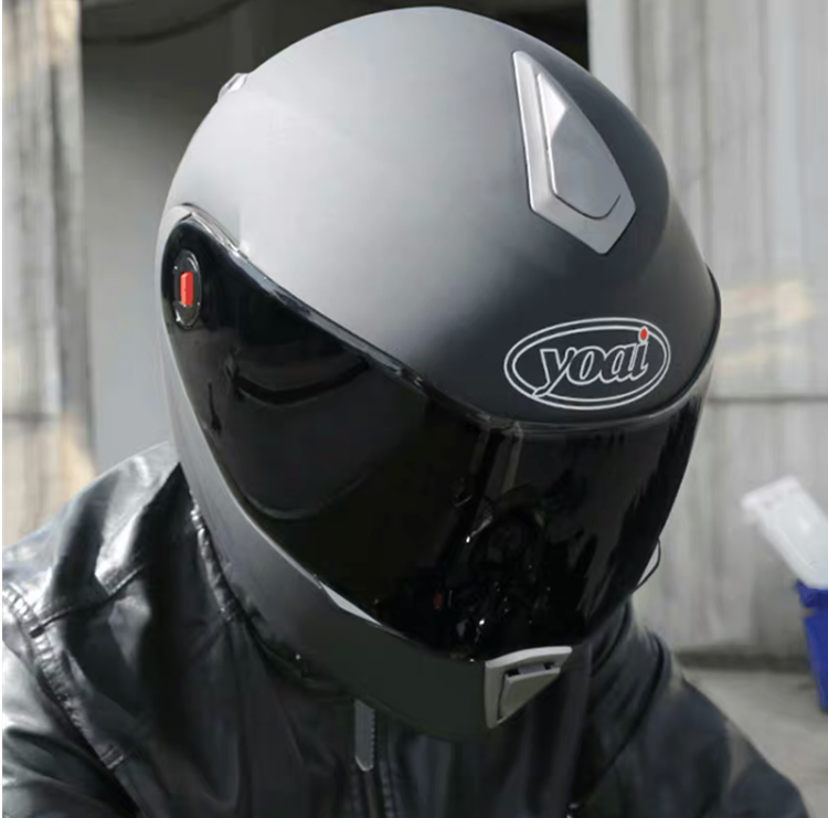 Friendly locomotive safety cap YOAI 961 666 safety cap base lens transparent anti - fog black silver plating