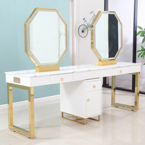 Net red hairdressing shop mirror hair salon special double-sided tide simple European ironing mirror table barber shop cabinet one